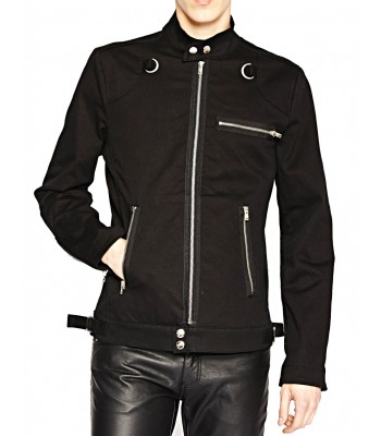 Men Biker Jacket Gothic EMO Motorcycle Style Punk Rock Jacket Men Coat 